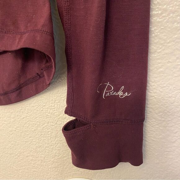 PARADOX Performance Purple Merino wool Blend Zip Long Sleeve base layer S - Picture 4 of 7